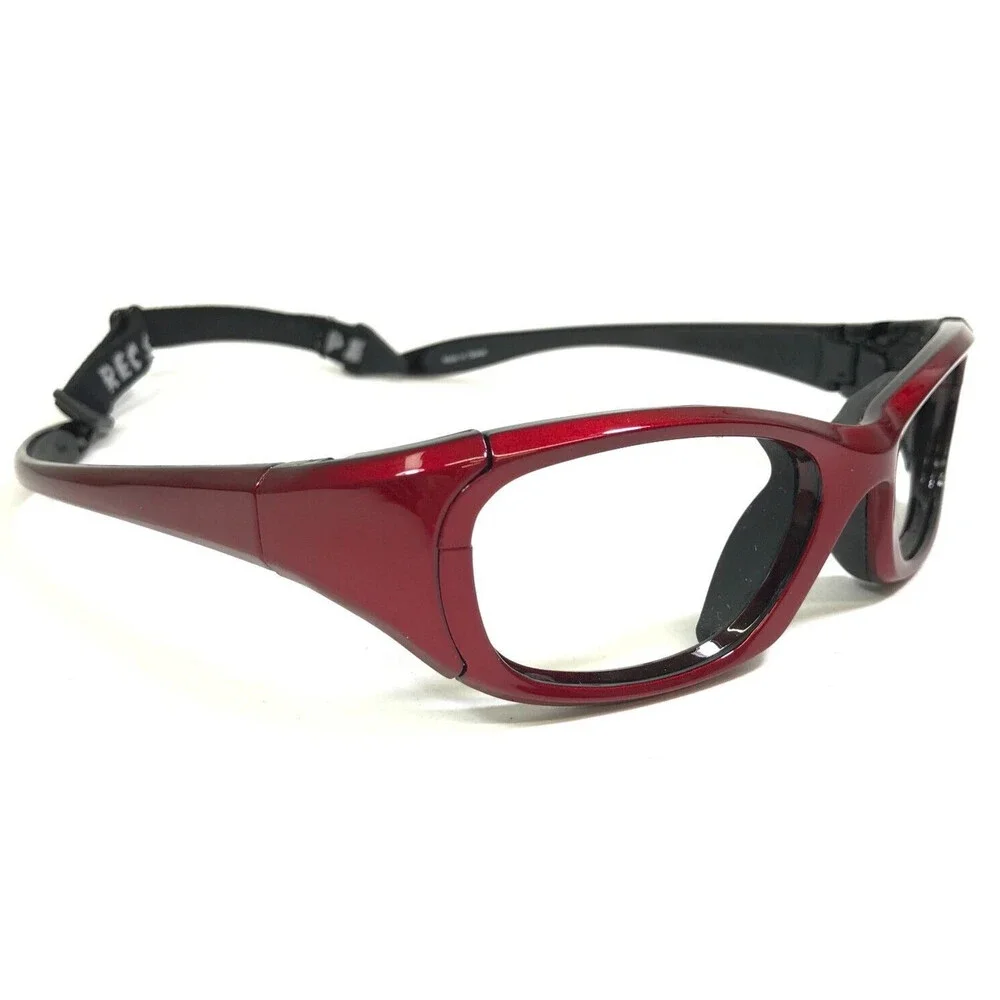 Rec Specs Maxx Athletic Goggles Frames MX-30 #1 Black Polished Red 53-17-130